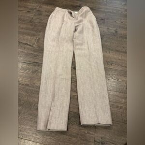 REISS Beige Straight-Leg Trousers